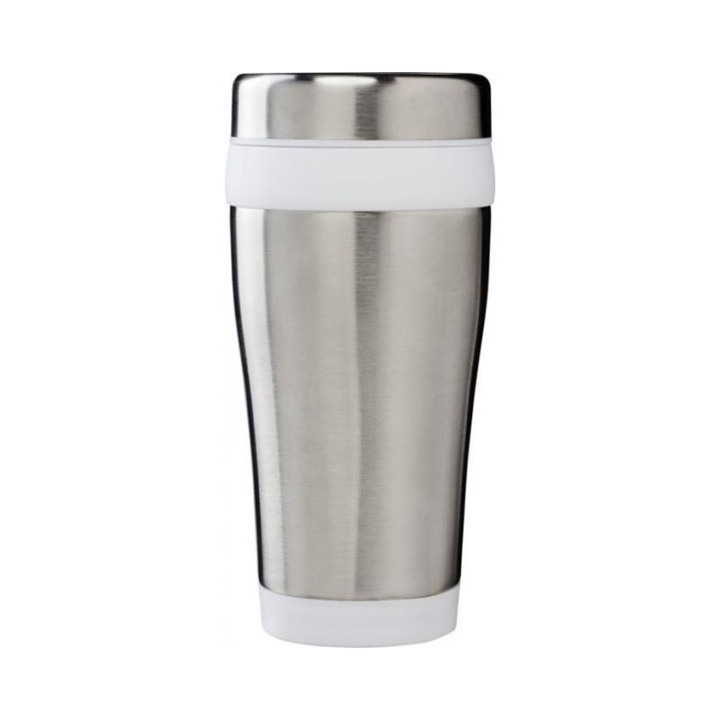 Logo trade advertising products image of: Elwood 470 ml insulated tumbler, white