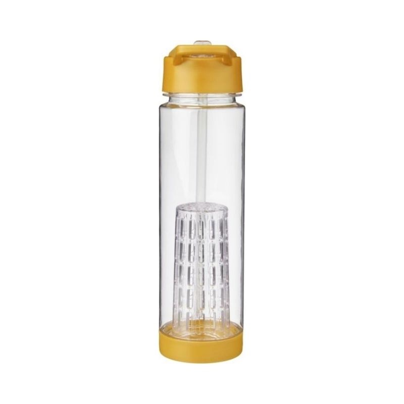 Logo trade promotional giveaway photo of: Tutti frutti bottle with infuser, yellow