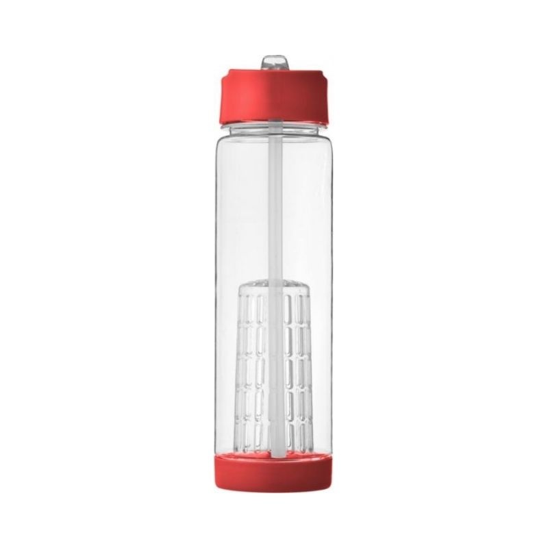 Logotrade promotional merchandise image of: Tutti frutti bottle with infuser, red