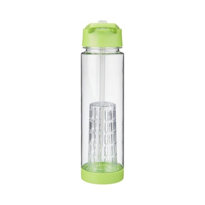 Logo trade promotional products image of: Tutti frutti bottle with infuser, light green