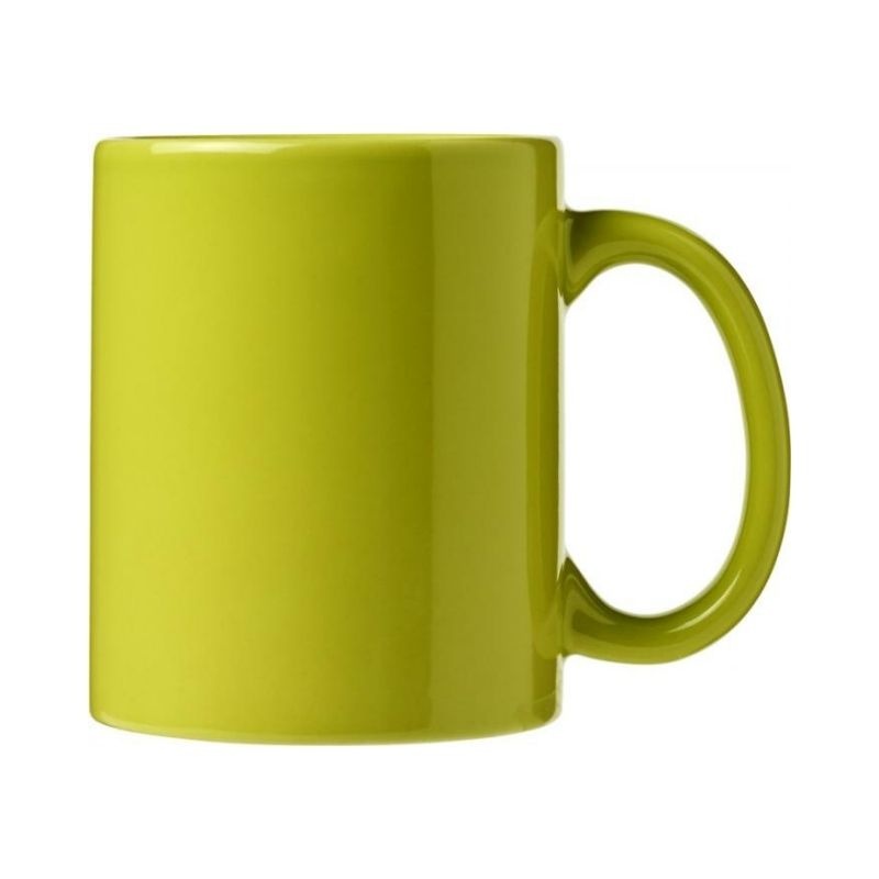 Logotrade promotional product image of: Santos 330 ml ceramic mug, lime green