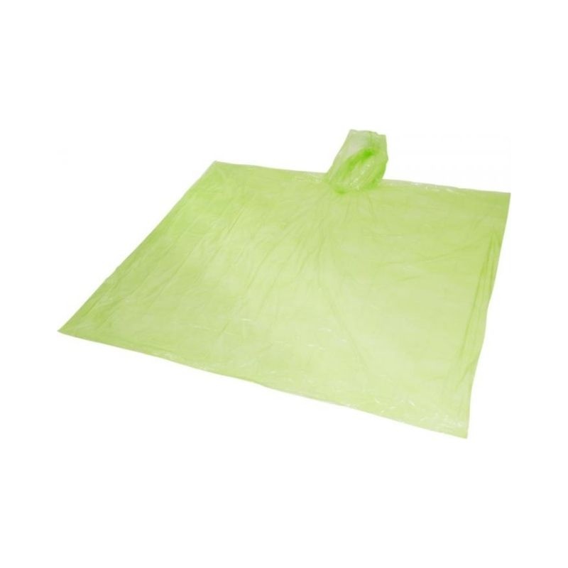 Logotrade promotional product image of: Ziva disposable rain poncho, lime green