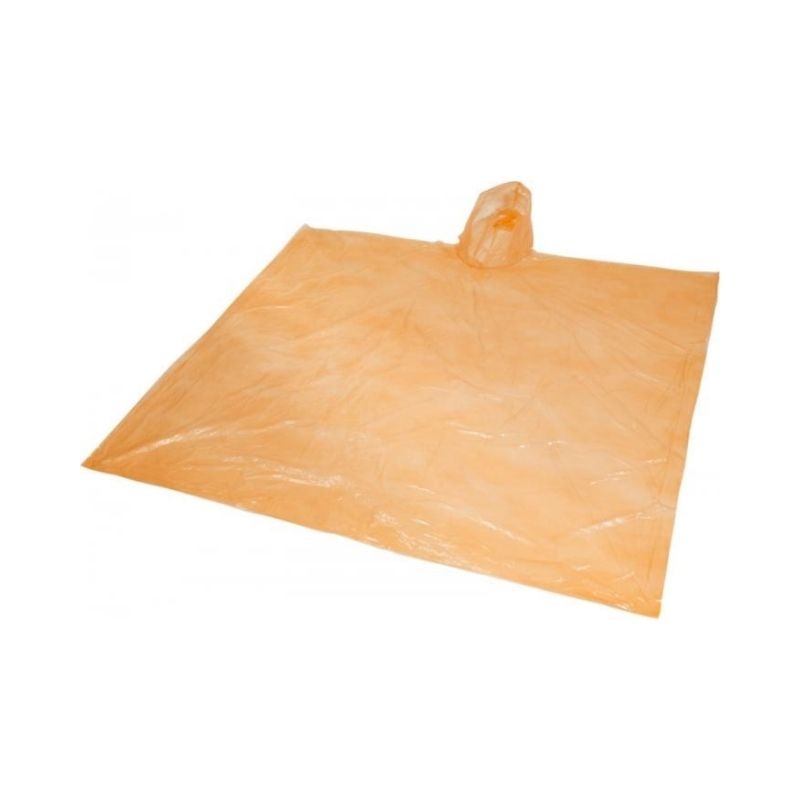 Logo trade promotional gifts picture of: Ziva disposable rain poncho, orange