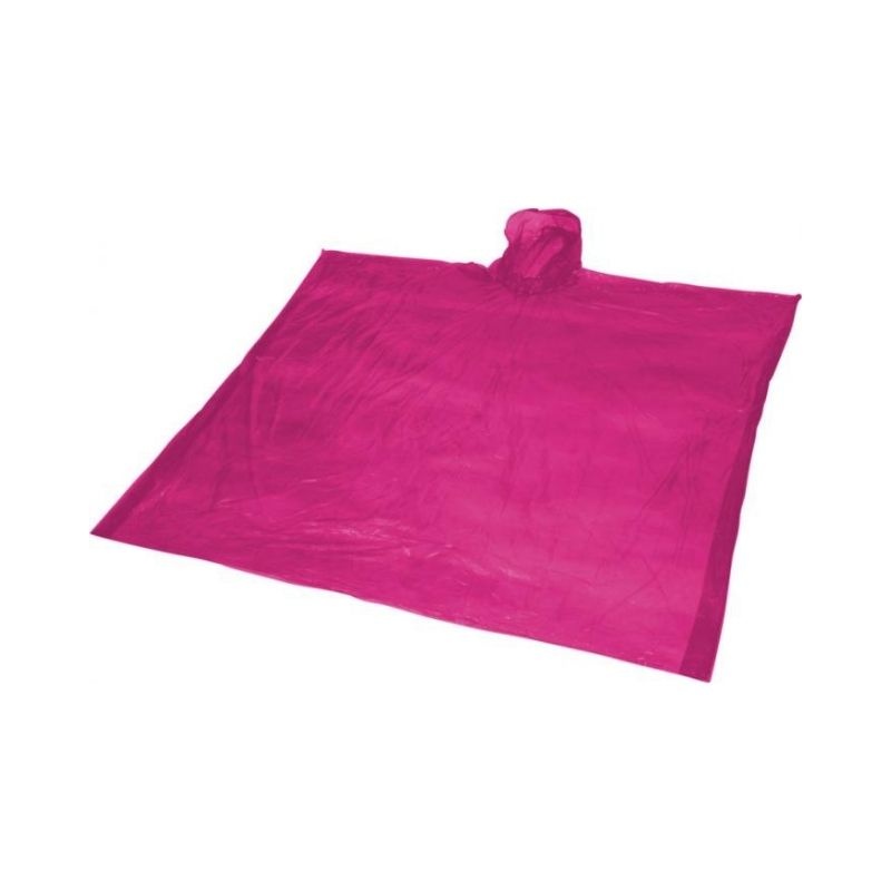 Logotrade promotional giveaway image of: Ziva disposable rain poncho, pink