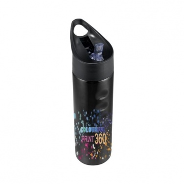 Logotrade promotional products photo of: Trixie stainless sports bottle, black