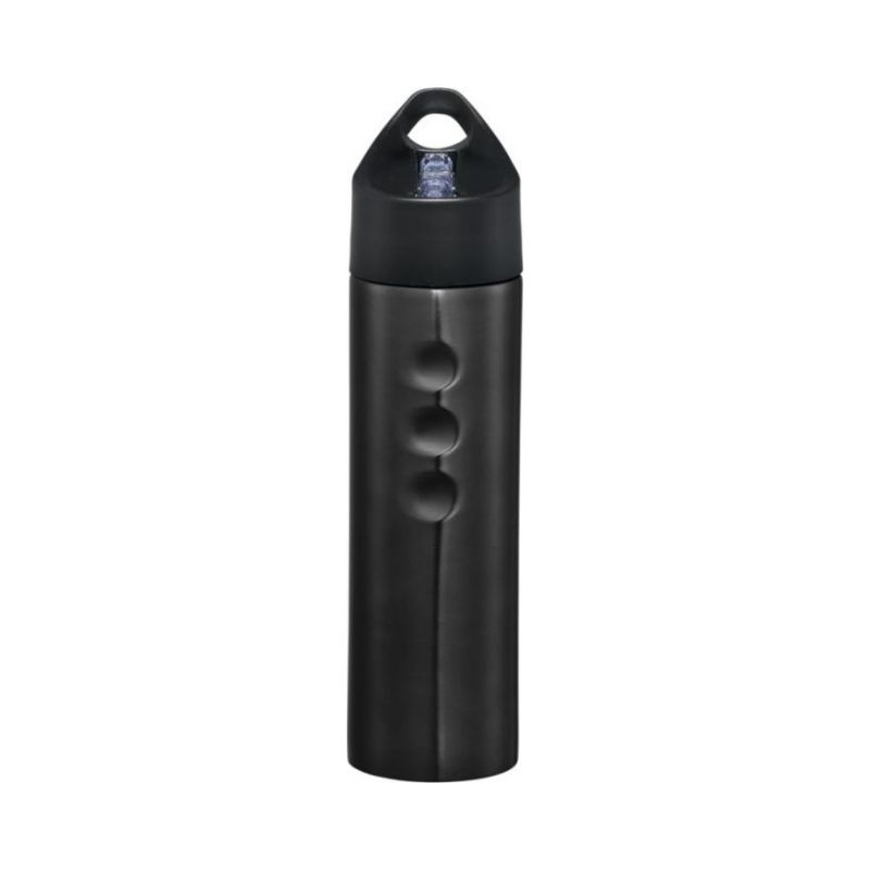 Logo trade promotional giveaway photo of: Trixie stainless sports bottle, black