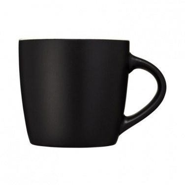 Logo trade promotional giveaways image of: Riviera ceramic mug, black/white