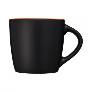 Logotrade corporate gift picture of: Riviera ceramic mug, black/orange