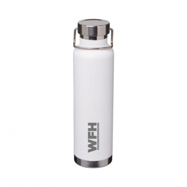 Logo trade corporate gifts picture of: Thor Copper Vacuum Insulated Bottle, white