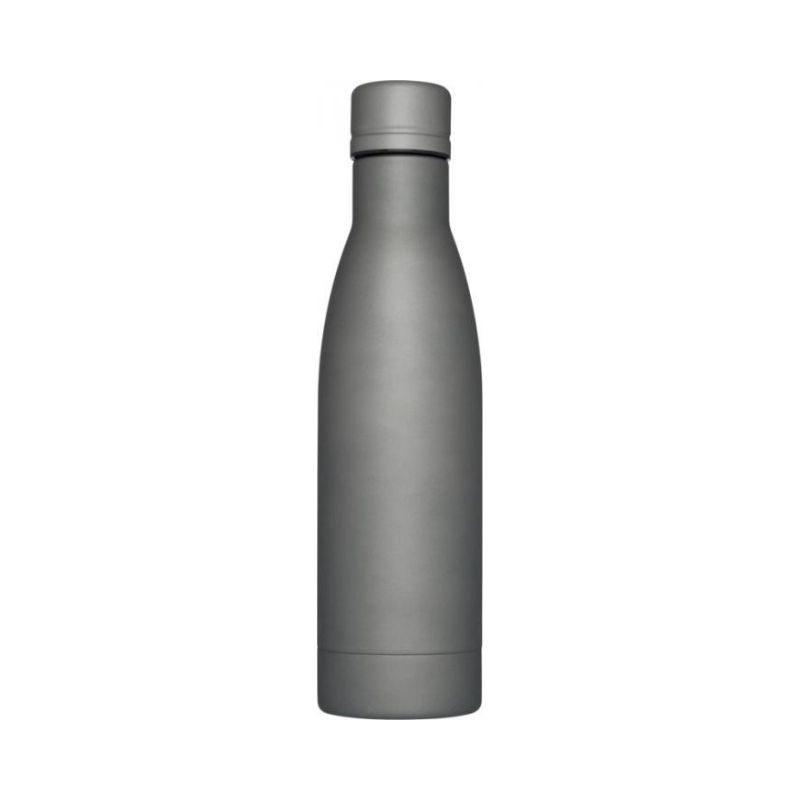 Logo trade business gifts image of: Vasa copper vacuum insulated bottle, grey