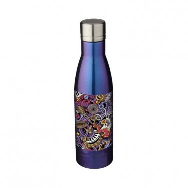 Logo trade corporate gift photo of: Vasa Aurora copper vacuum insulated bottle, blue