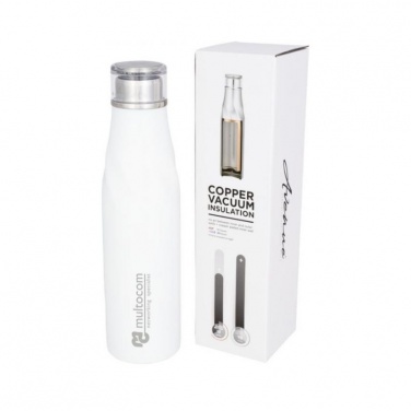 Logo trade promotional items picture of: Hugo auto-seal copper vacuum insulated bottle, white