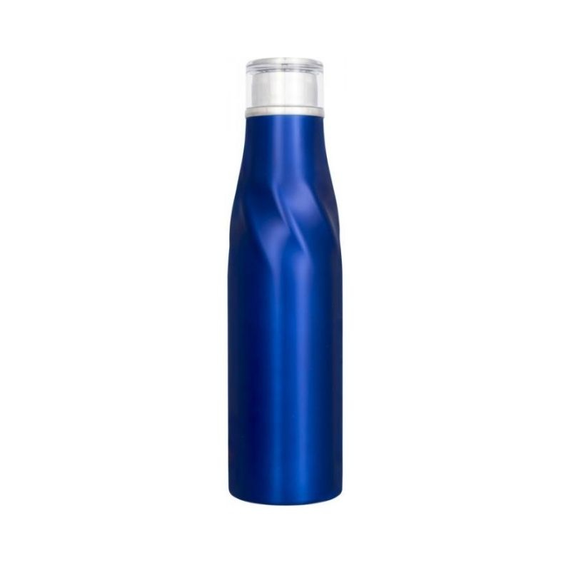 Logo trade promotional giveaways picture of: Hugo auto-seal copper vacuum insulated bottle, blue