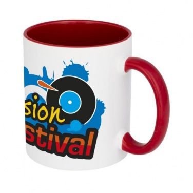 Logo trade promotional products image of: Pix sublimation colour pop mug, red