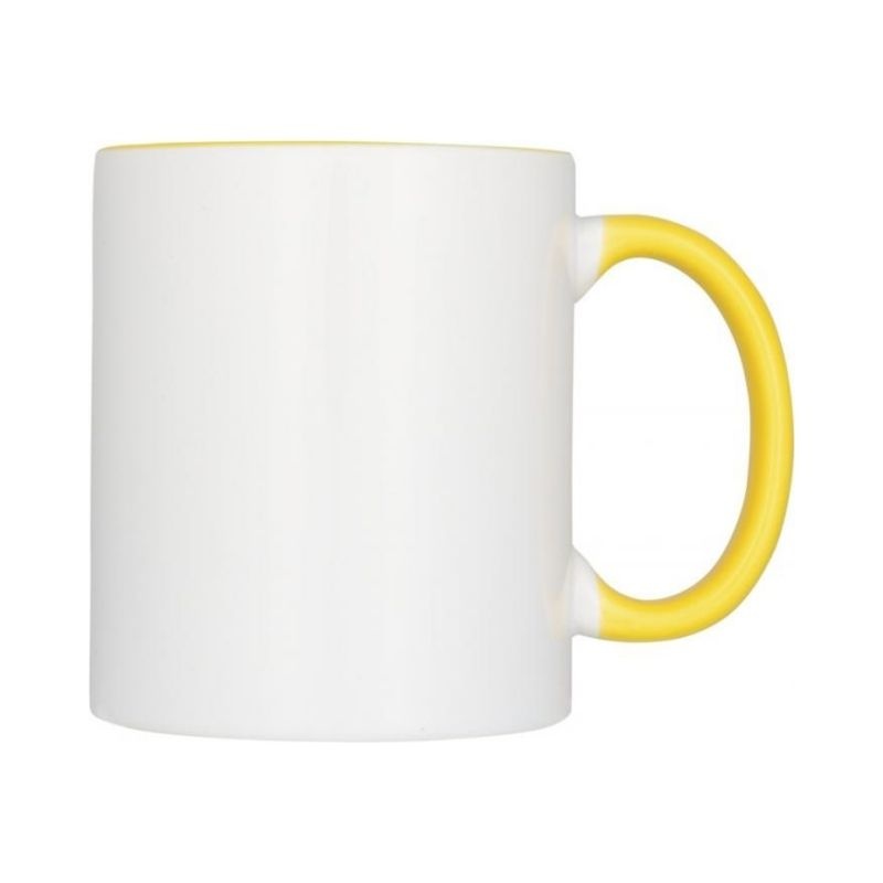 Logotrade business gift image of: Sublimation colour pop mug Pix, yellow