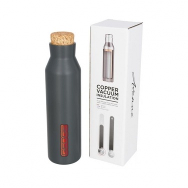 Logotrade promotional gift picture of: Norse copper vacuum insulated bottle with cork, grey