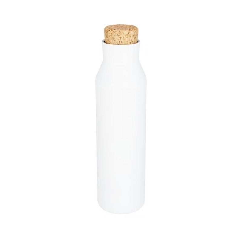 Logotrade promotional item picture of: Norse copper vacuum insulated bottle with cork, white