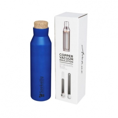 Logotrade corporate gifts photo of: Norse copper vacuum insulated bottle with cork, blue