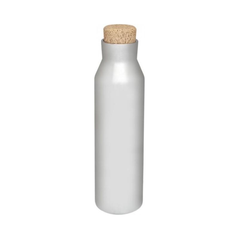 Logo trade promotional merchandise image of: Norse copper vacuum insulated bottle with cork, silver