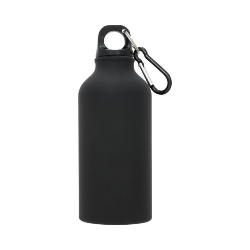 Logotrade promotional product image of: Oregon matte sport bottle with carabiner, black