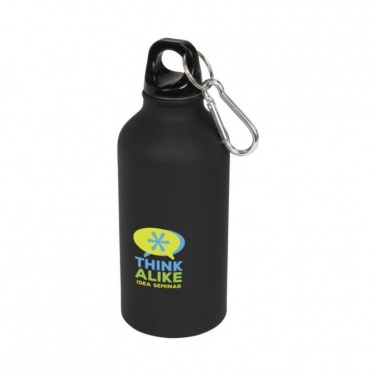 Logotrade promotional gift image of: Oregon matte sport bottle with carabiner, black