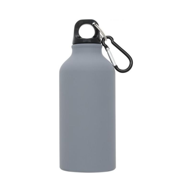 Logotrade promotional merchandise image of: Oregon matte 400 ml sport bottle with carabiner, grey