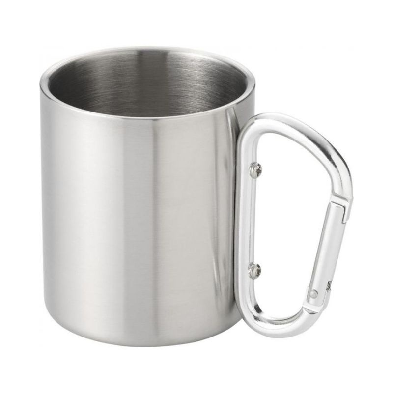 Logotrade promotional product picture of: Alps isolating carabiner mug, silver