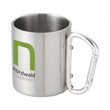 Logotrade promotional gift picture of: Alps isolating carabiner mug, silver