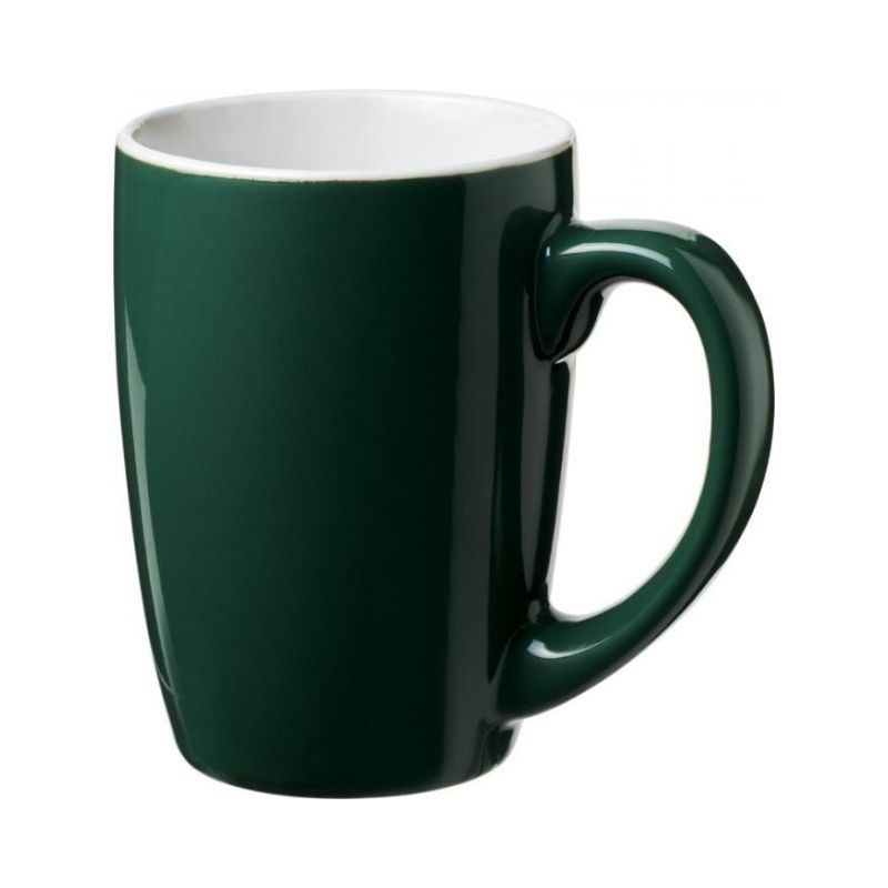 Logo trade promotional products image of: Mendi 350 ml ceramic mug, green