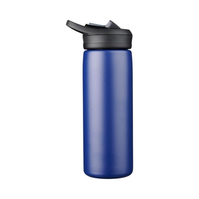 Logo trade business gifts image of: Eddy+ 600 ml copper vacuum insulated sport bottle, navy