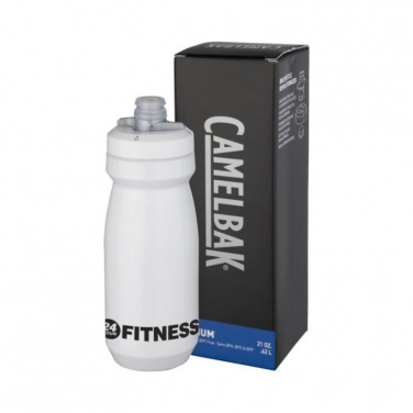 Logo trade promotional merchandise picture of: Podium 620 ml sport bottle, white