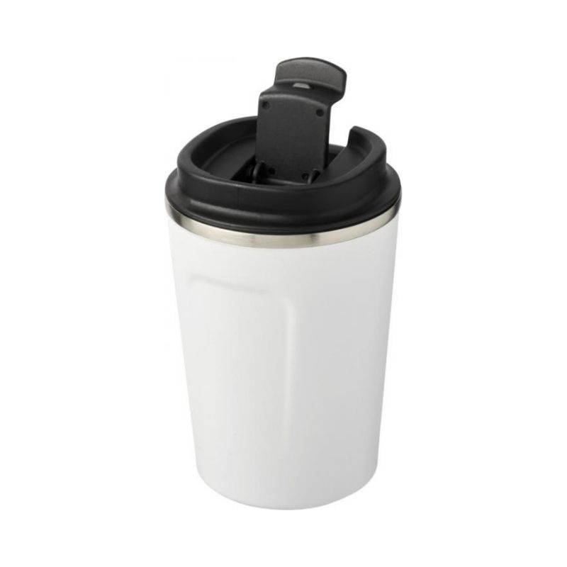 Logo trade promotional merchandise picture of: Thor 360 ml leak-proof copper vacuum tumbler, white