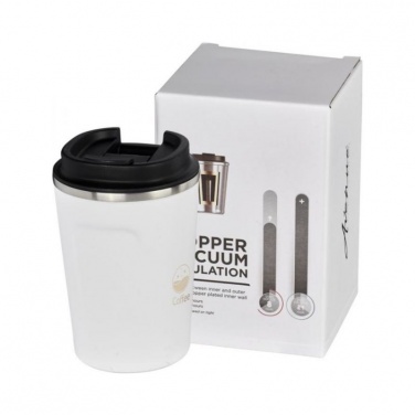 Logo trade promotional giveaways picture of: Thor 360 ml leak-proof copper vacuum tumbler, white