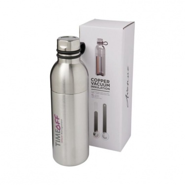 Logo trade corporate gifts image of: Koln 590 ml copper vacuum insulated sport bottle, silver