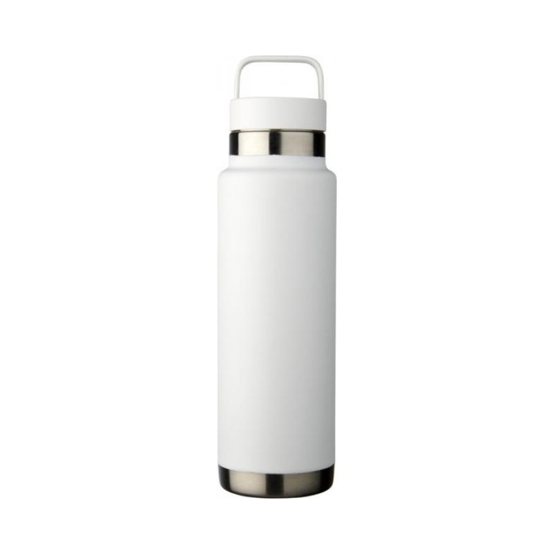 Logo trade promotional giveaways picture of: Colton 600 ml copper vacuum insulated sport bottle, white