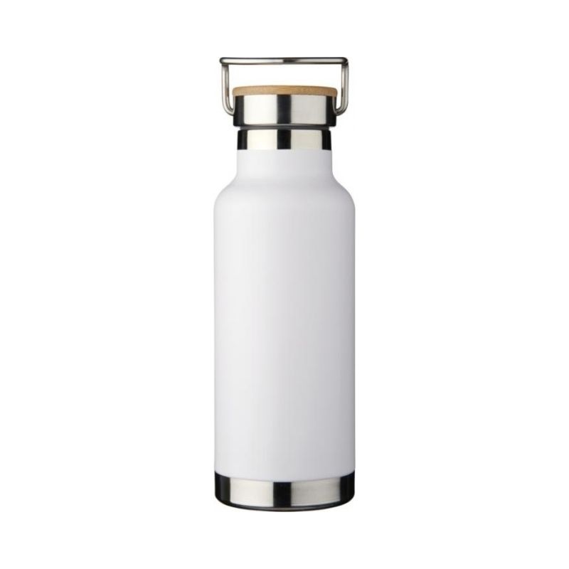 Logotrade promotional merchandise image of: Thor 480 ml copper vacuum insulated sport bottle, white