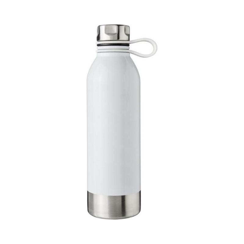 Logo trade promotional merchandise image of: Perth 740 ml stainless steel sport bottle, white