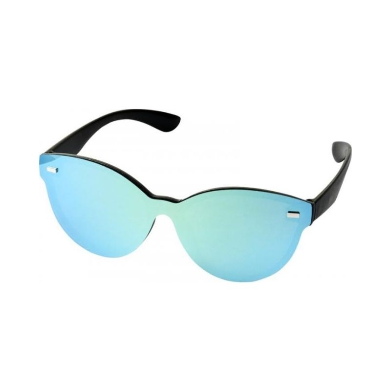 Logo trade promotional giveaways picture of: Shield sunglasses with full mirrored lens, yellow