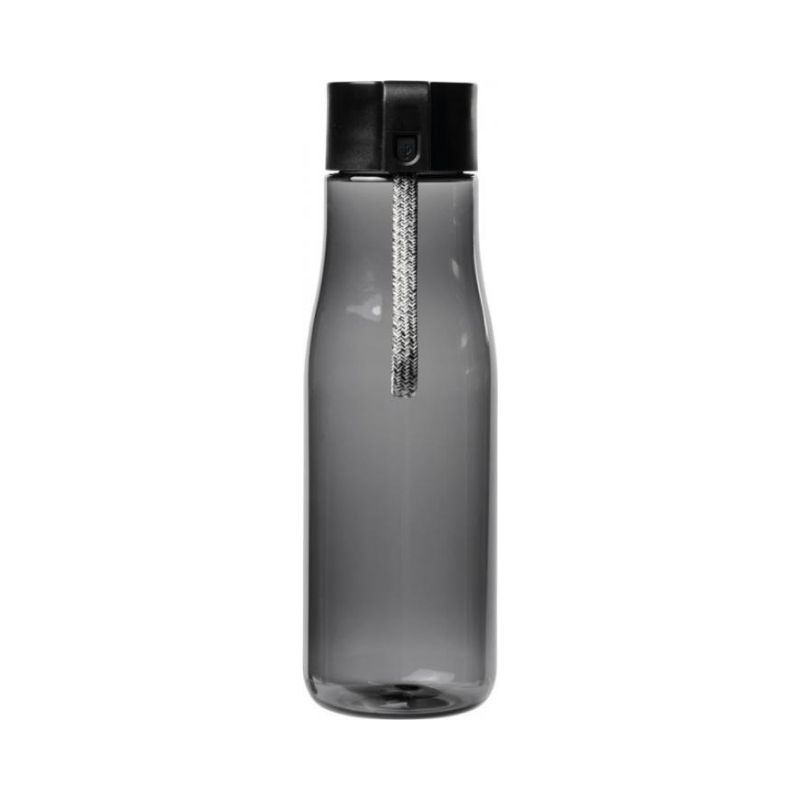 Logotrade promotional giveaway picture of: Ara 640 ml Tritan™ sport bottle with charging cable, smoked