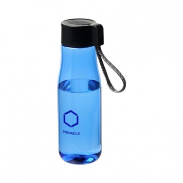 Logo trade advertising products picture of: Ara 640 ml Tritan™ sport bottle with charging cable, blue