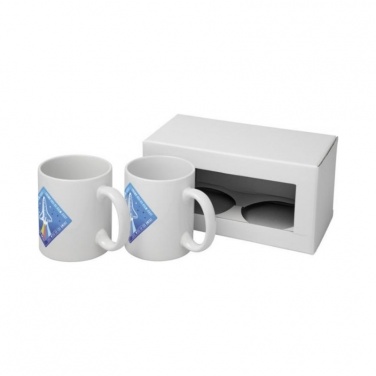 Logotrade business gifts photo of: Ceramic sublimation mug 2-pieces gift set, white