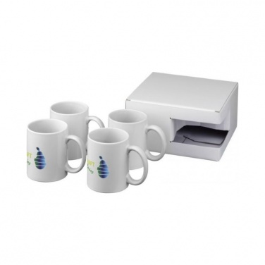 Logotrade promotional merchandise photo of: Ceramic sublimation mug 4-pieces gift set, white