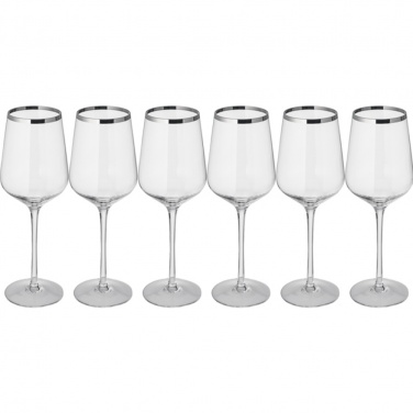 Logo trade corporate gifts image of: Set of 6 white wine glasses