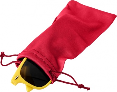 Logo trade promotional item photo of: Clean microfibre pouch for sunglasses, red