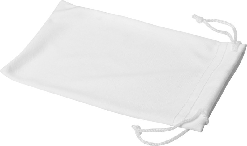 Logo trade promotional giveaways picture of: Clean microfibre pouch for sunglasses, white