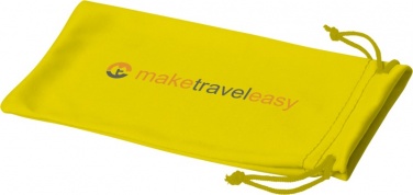 Logo trade corporate gift photo of: Clean microfibre pouch for sunglasses, yellow