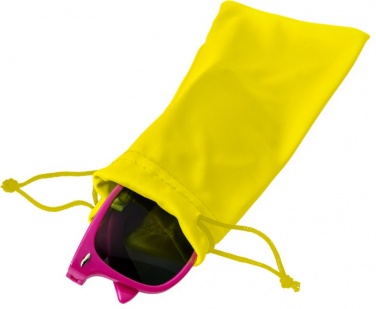 Logotrade promotional merchandise image of: Clean microfibre pouch for sunglasses, yellow