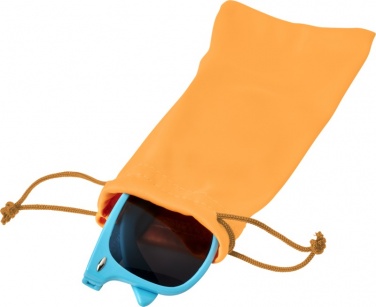 Logotrade corporate gift picture of: Clean microfibre pouch for sunglasses, neon orange