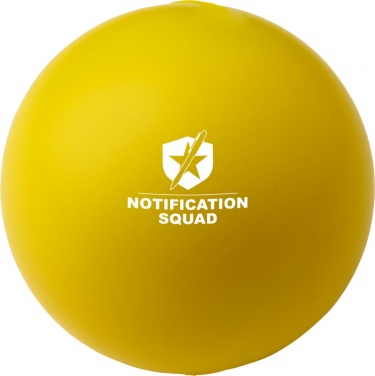 Logo trade promotional giveaway photo of: Cool round stress reliever, yellow