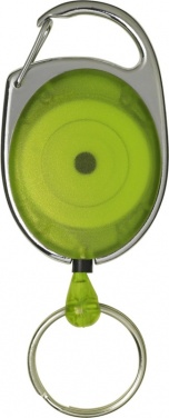 Logo trade promotional gifts image of: Gerlos roller clip key chain, lime